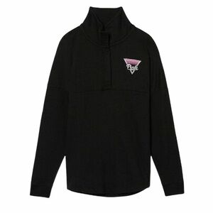 PINK Victoria’s Secret Varsity Quarter Snap Oversized Sweater